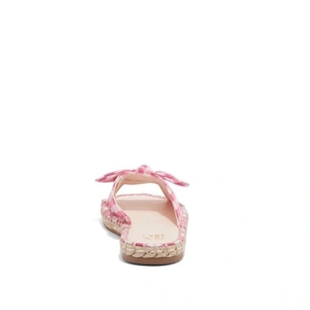 Yellow Checked Slide Sandals​